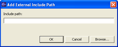 Add External Include Path Window